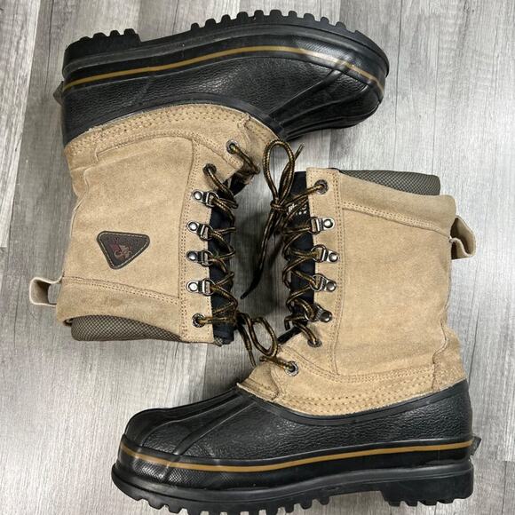 ROCKY 7856 INSULATED BROWN LEATHER RUBBER SOLE Boots MENS 8M - Picture 2 of 13